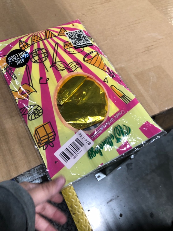 Photo 1 of [20 Pcs] 16" Gold Foil Number Balloons (2 sets of 0-9) - Mylar Aluminum Hanging Decorations for Graduation, Birthday, Christmas & New Year's Eve Parties