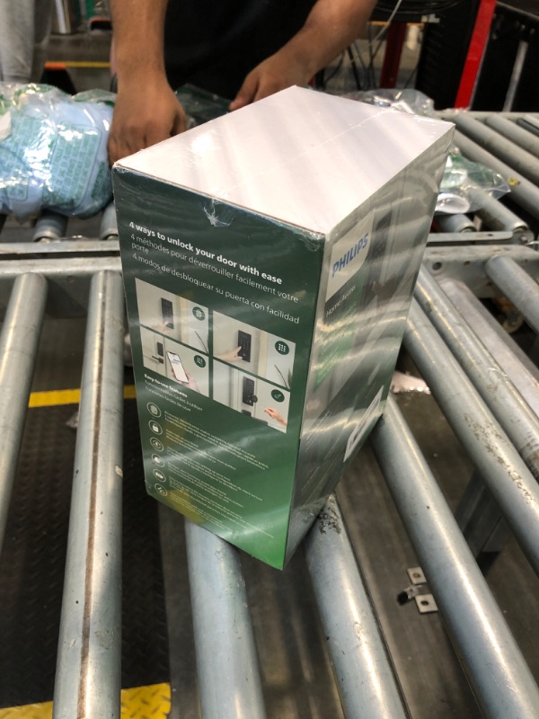 Photo 1 of **FACTORY SEALED. SOLD AS IS, NO REFUND/RETURN**Veise VE017G-H Wi-Fi Smart Fingerprint Front Door Lock Set, Remote App Control, Keyless Entry Deadbolt with Handle, Backlit Keypad, IP55 Weatherproof, Auto Lock, Easy to Install, Matte Black