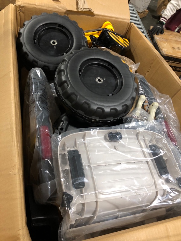 Photo 1 of ** UNABLE TO TEST WITHOUT BATTERY**
PALBY'S Kids Ride On Electric Excavator Digger Car with Remote Control & Digging Arm, 12V 10Ah Battery, 4x75W Motors,Led Tail Light, Music, USB, 360° Rotation Riding Toy Gift for Ages 3+,Yellow