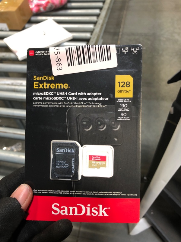 Photo 1 of ** FACTORY SEALED. SOLD AS IS, NO REFUND/RETURN**
SanDisk 128GB Extreme microSDXC UHS-I Memory Card with Adapter - Up to 190MB/s, C10, U3, V30, 4K, 5K, A2, Micro SD Card - SDSQXAA-128G-GN6MA