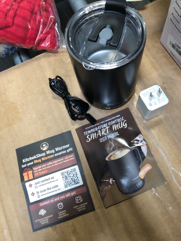 Photo 1 of **UNTESTED**
KitchekShop 16oz Smart Coffee Mug Warmer - Self-Heating Mug with App Control, 160? Temperature Control, 150-Min Battery, Rechargeable Heated Mug Warmer for Home Office, Ideal Gifts for Dad Mom,