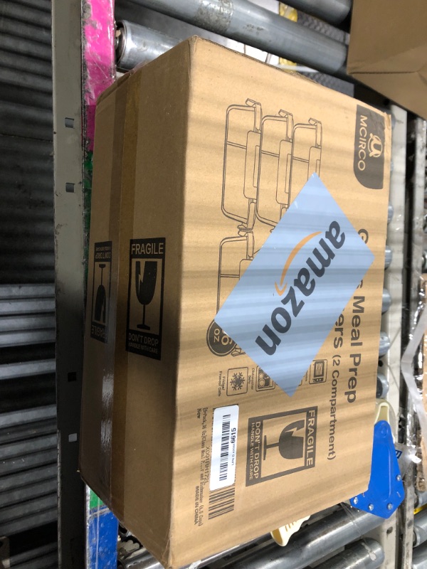 Photo 1 of [5-Pack,36 Oz]Glass Meal Prep Containers 2 Compartments Portion Control with Upgraded Snap Locking Lids Glass Food Storage Containers, Microwave, Oven, Freezer and Dishwasher (4.5 Cups)