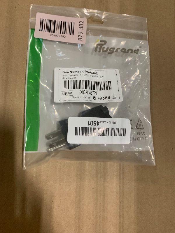 Photo 1 of [4-in-1] 15 Amp Household AC Plug to 20 Amp T Blade Adapter,5-15P to 5-20R,5-15P to 6-15R,5-15P to 6-20R, 4 in 1 AC Power Adapter,15A 125V to 20A 250V 15A 125V to 20A 250V Adapter