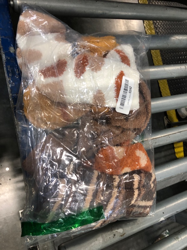 Photo 1 of ***3 pairs missing*** used*** Toes Home Fuzzy Socks for Women Soft Fluffy Winter Cozy Slipper Socks Plush Sleep Harvest Fall Socks for Ladies 6 Pairs