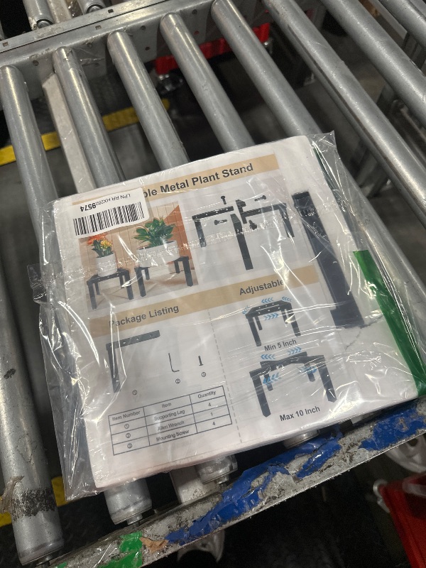 Photo 1 of *Missing Some Parts* DDPow Four Legs Adjustable Metal Plant Stand for 5"-10" Plant Pot – Indoor & Outdoor (Black, 1 Pack)