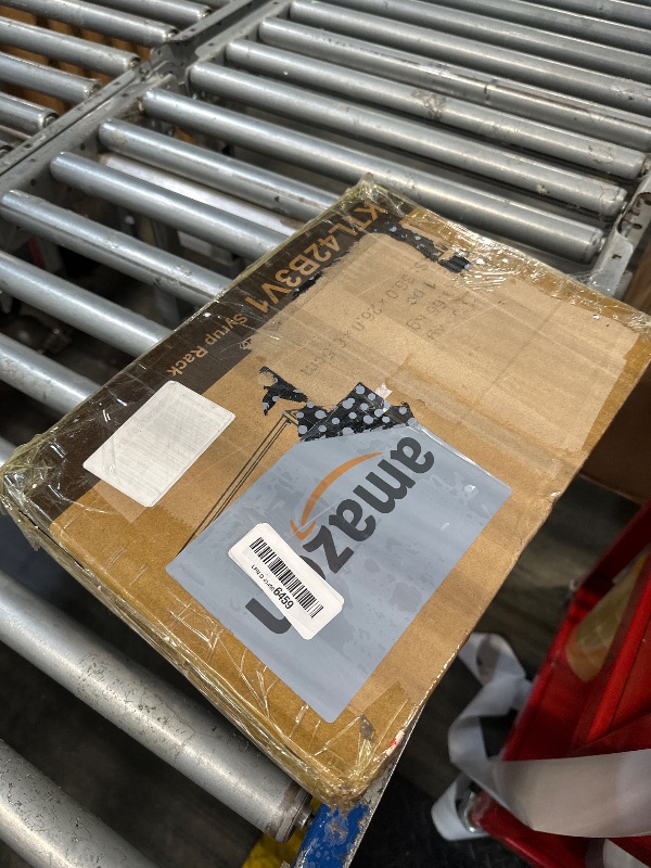 Photo 1 of **MISSING HARDWARE** Coffee Syrup Rack Organizer, Syrup Bottle Holder Stand for Coffee Bar, 2-Tier 8 Bottles Storage Shelves for Syrup, Wine, Dressing for Kitchen Countertop, Black