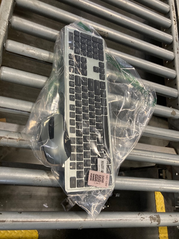 Photo 1 of *Untested*
MPTOG Wireless Keyboard and Mouse Combo, Full-Size 104-Key Office Keyboard with 15 Function Keys, Numeric Keypad, Single USB Receiver, Compatible with PC and Laptop(Gray)