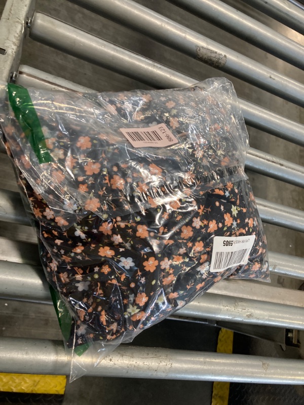 Photo 1 of ***SIMILAR ITEM***Floerns Women's Plus Size Twist Front V Neck Midi Dress Short Sleeve A Line Dresses Brown Multi 3X-Large Plus