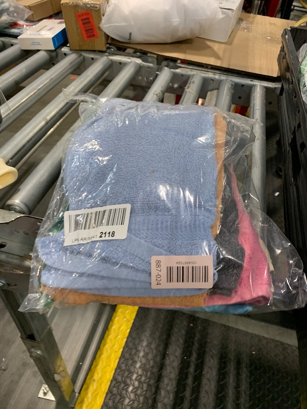 Photo 1 of ** SMALL STAIN ON ONE TOWEL** QUBA LINEN 100% Cotton Hand Towel Set – Soft, Absorbent Towels for Bathroom, Kitchen & Gym Use – Durable, Reusable & Machine Washable Towels - Multi-Color, 16 x 28 Inches, Pack of 6