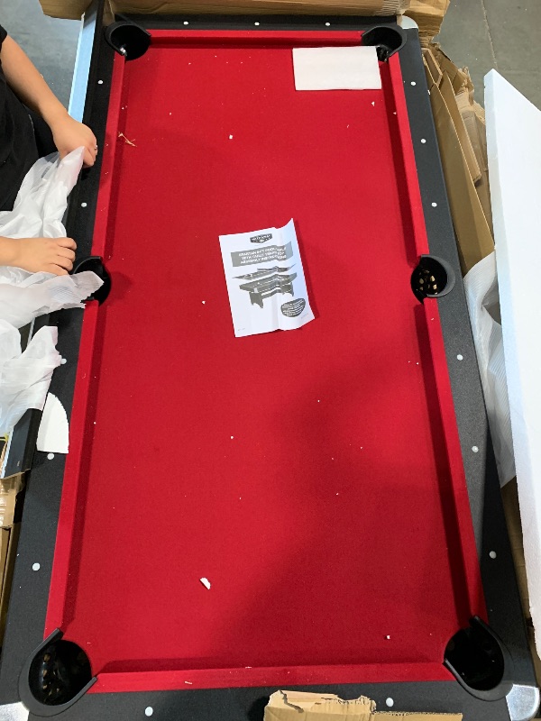 Photo 1 of ****** MISSING , Cues,, Brush*********. Hathaway Spartan 6 Ft Pool Table, with Ping Pong Multi Game Combo Tables for Family Recreation Game Rooms - Includes Billiard Balls, Cues, Paddles, Brush & More