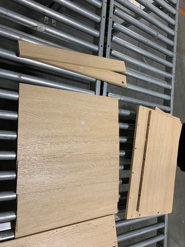 Photo 1 of ******* SOME SCREWS MAY BE MISSING ***** Marsail Fluted 5-Drawer Tall Wooden Dresser, Smooth Gliding Drawers & Large Capacity Storage Space, Modern Organizer Cabinet for Bedroom or Hallway, Natural Oak