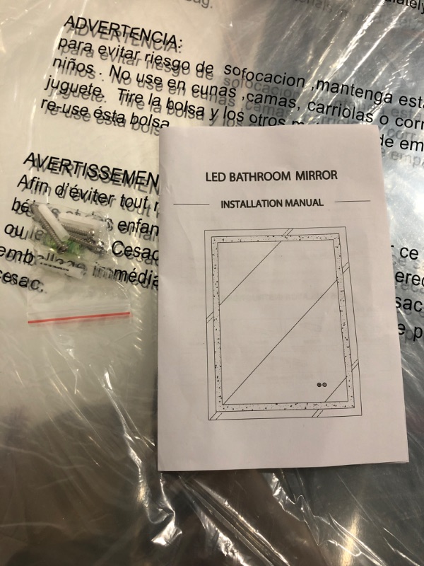 Photo 1 of ***** DOES NOT LIGHT UP ********* LOAAO 55X36 LED Bathroom Mirror Anti-Fog, Dimmable, Bathroom Vanity Mirror for Wall, Tempered Glass, ETL Listed