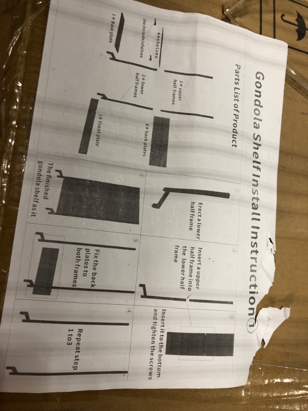 Photo 1 of ***** MISSING SCREWS ****** ******ONE SELF SLIGHTY BENT**** Gondola peg self