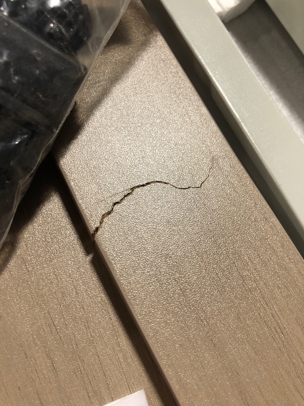 Photo 1 of ****** CHARGING PORT IS NOT FUNCTIONAL ******* **** HAS  CRACKED BOARD******  YITAHOME ?Farmhouse Queen Size Bed Frame with Headboard, Bookcase Storage Shelves, Sliding Barn Door, Charging Station, Rustic Wood Platform Bed, No Box Spring Needed, Oak