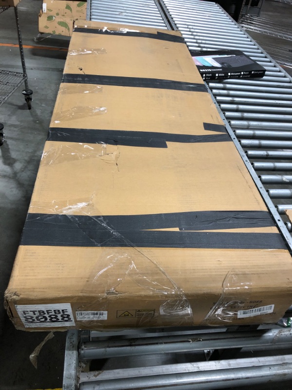 Photo 1 of ****** CHARGING PORT IS NOT FUNCTIONAL ******* **** HAS  CRACKED BOARD******  YITAHOME ?Farmhouse Queen Size Bed Frame with Headboard, Bookcase Storage Shelves, Sliding Barn Door, Charging Station, Rustic Wood Platform Bed, No Box Spring Needed, Oak