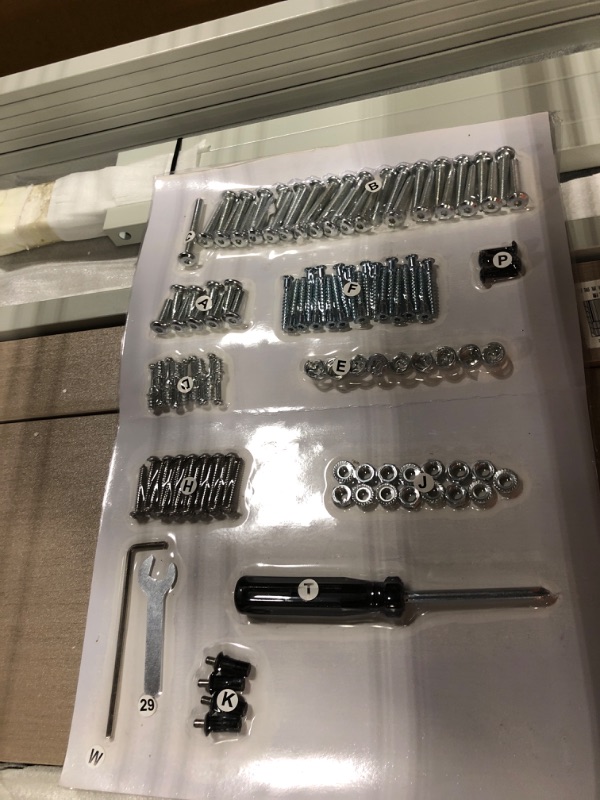 Photo 1 of ****** CHARGING PORT IS NOT FUNCTIONAL ******* **** HAS  CRACKED BOARD******  YITAHOME ?Farmhouse Queen Size Bed Frame with Headboard, Bookcase Storage Shelves, Sliding Barn Door, Charging Station, Rustic Wood Platform Bed, No Box Spring Needed, Oak