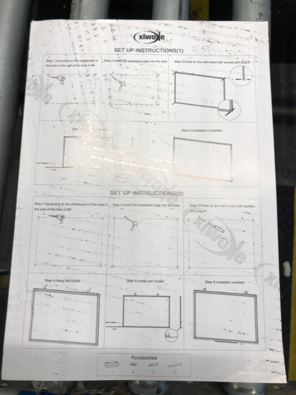 Photo 1 of **** HAS A FEW DENTS****** XIWODE Large Magnetic Dry Erase Board?Whiteboard for Wall, 36 x 60 inches, Whiteboard Marker Board Writing Board?Silver Aluminum Frame, Durable? for Home School & Office