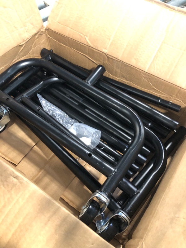 Photo 1 of ***missing hardware****SLEEPING LAMB Heavy Duty Clothing Racks for Hanging Clothes Rack, 43" Wide Rolling Garment Rack Metal Clothing Hanger Rack with Wheels Wardrobe Rack for Coats, Shirts, Dress, (Black)