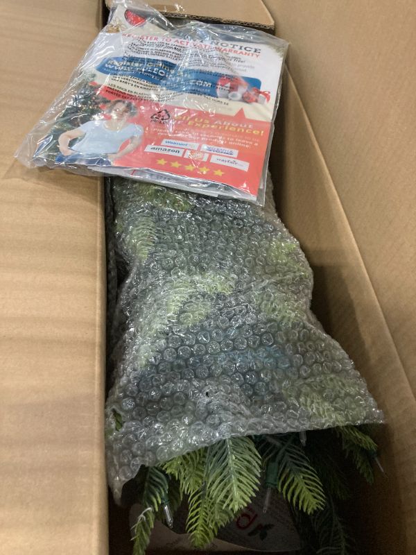 Photo 1 of ***CORRECT ITEM****Puleo International 4.5 Foot Pre-Lit Aspen Fir Artificial Christmas Tree with 250 UL Listed Clear Lights, Green