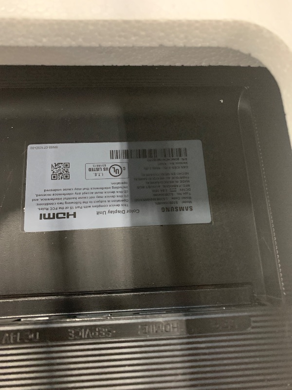 Photo 1 of ***STAND MISSING***SAMSUNG 32-Inch Flat Computer Monitor, 75Hz, Borderless Display, AMD FreeSync, Game Mode, Advanced Eye Care, HDMI and DisplayPort, LS32B304NWNXGO, 2024