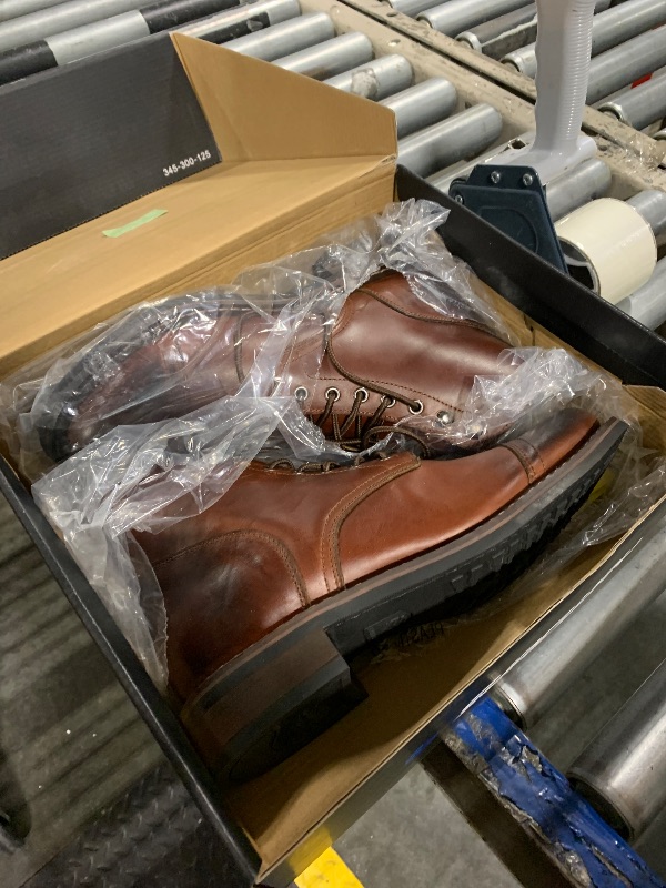 Photo 1 of ***CORRECT ITEM****SUREWAY 6" Men's Lace Up Oxford Boots | Cap Toe,Full Genuine Leather Chukka Boots for Men,Classic Derby Style,Comfort Ankle Footwear(Office,Casual,Driving) US 10.5 Brandy