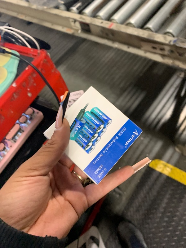 Photo 1 of **MISSING PARTS**
 CR123A 3V Lithium Battery 800mAh 8 Pack, Type-C CR123A Rechargeable Batteries CR17345 Battery Compatible with Arlo Cameras VMC3030 VMK3200 VMS3330 3430 3530, Flashlight Microphone