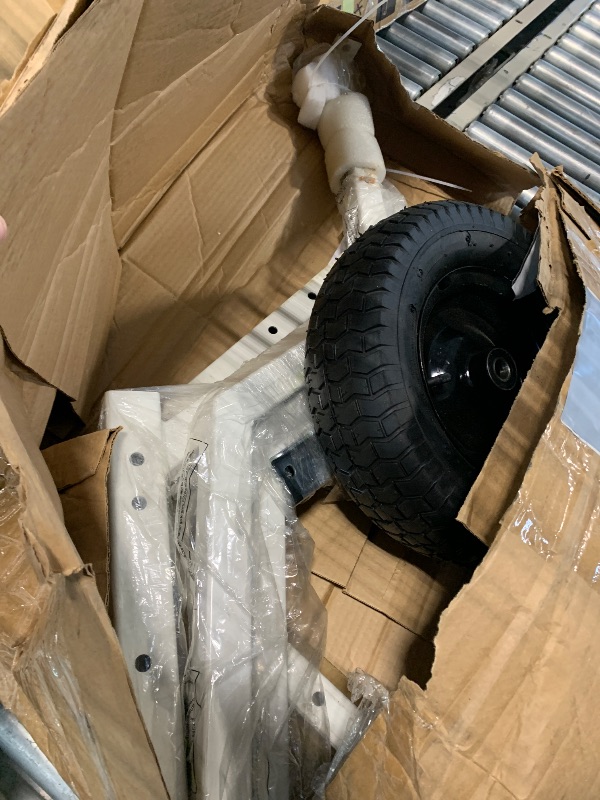 Photo 1 of ***Missing Wheel*** ***Damaged Packaging*** Log Skidding Arch and Holder Kit for ATV, 2000Lbs Capacity Heavy Duty ATV Log Skidder with 16.5In Pneumatic Tires for Farm, Commercial Wood Transport