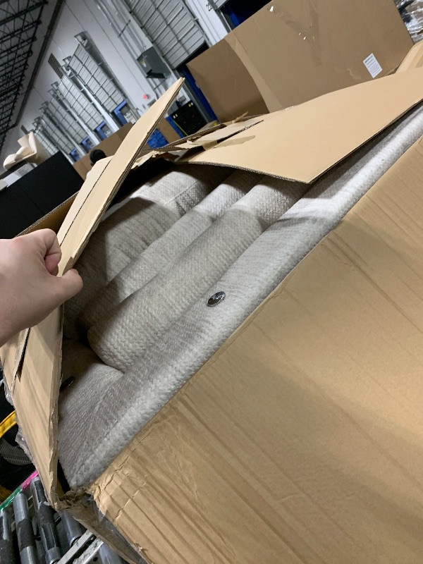 Photo 1 of ***Partial Set, Missing Box 3 of 4*** Lexicon Modular Sectional Sofa, Textured Microfiber Oversized Sectional Sofa, 5 Pillows, Adjustable Back and Armrests, Removable Back Cushion Cover, L Shape Couch with Chaise, Ottoman, 3 Seater, Beige