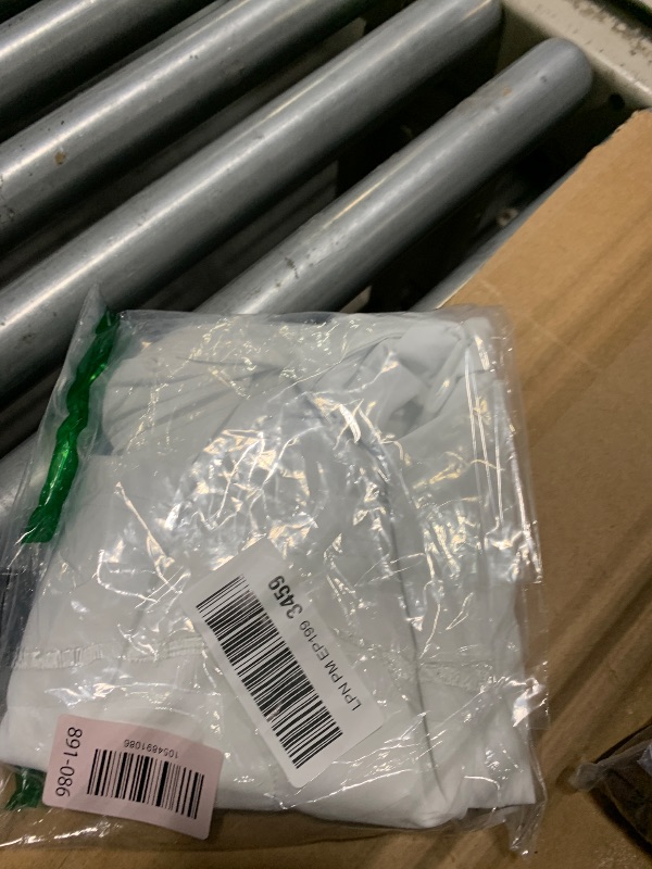 Photo 1 of *Minor Damaged - Check clerk notes*
siliteelon Women's Button Down Shirts Slim fit Short Sleeve Stretch Dress Shirts Wrinkle-Free Solid Work Blouse XL White