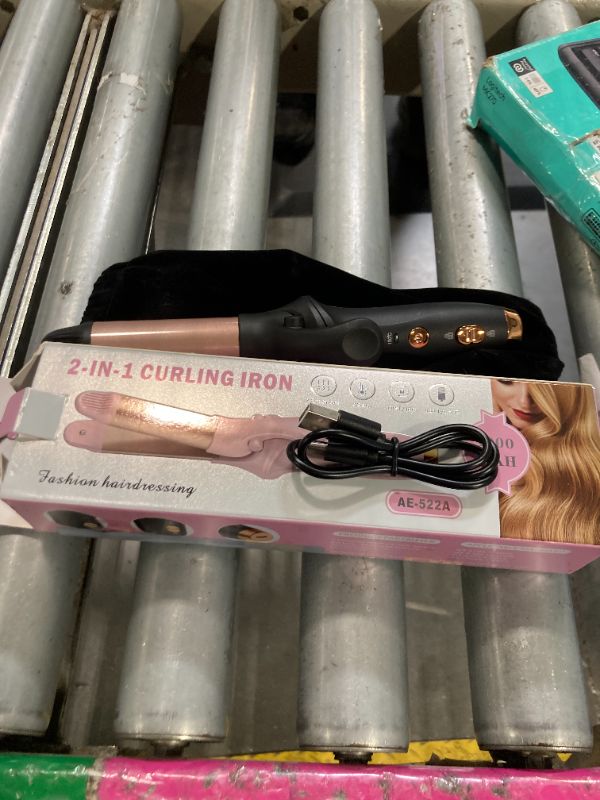 Photo 1 of ***CORRECT  ITEM****HCRTGAY Curling Iron,Cordless Rechargeable Curling Iron,Cordless Hair Curler(3 Gear),Travel Mini Straightener 4000mAh,USB Charge Battery Flat Iron and Curler 2 in 1 for Long Short Hair(Small & Black)