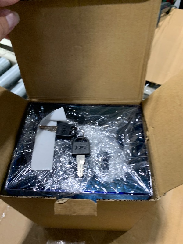 Photo 1 of ***cracked*** Imeepa Clear Acrylic Piggy Bank with Lock and Key for Kids Adults, Openable Money Saving Box for Cash Coins Real Money (Blue)