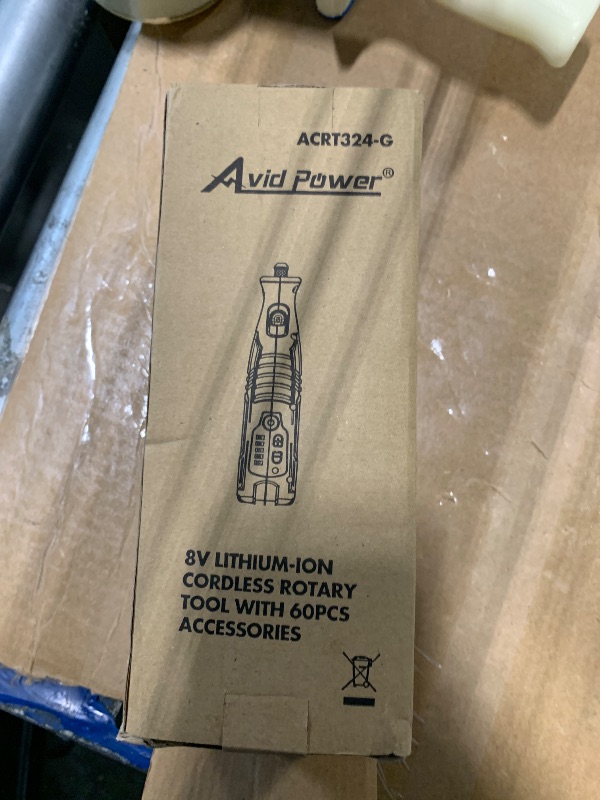 Photo 1 of * just the tool*AVID POWER Cordless Rotary Tool 2.0 Ah 8V Rechargeable Rotary Tool, 4 Front LED Lights, 5 Speeds, 60 Pcs Rotary Accessories with Bag for Carving, Engraving, Sandng, Polishing and Cutting - Grey