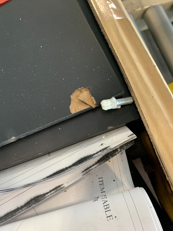 Photo 1 of ***Loose Hardware In Box*** Merax Modern Square Coffee Table with 4 Hidden Storage Drawers, 33.25" Wood Center Tables for Living Room, Minimalist Design, Easy Assembly, Black