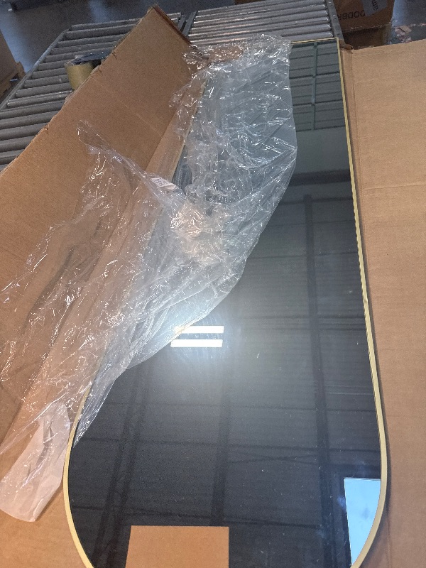 Photo 1 of ** STAND ONLY**Arched Full Length Mirror, 59"x 16" Floor Mirror With Aluminum Alloy Thin Frame, Hanging or Leaning for Wall Bedroom Dressing, Home Decor, Gold