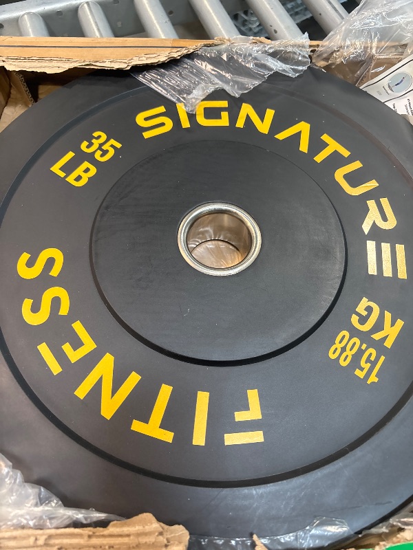 Photo 1 of *** MISSING ONE** Olympic Bumper Plates Set, 2" Weight Plates for Strength Training & Weightlifting, Pair of 35Lbs, Multiple Packages