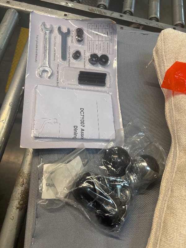 Photo 1 of ****SIMILAR**** KISLOT Upholstered Dining Chair with Casters Washable Cover Side Deskchair with Rollers for Diningroom, Living Room