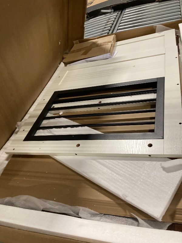 Photo 1 of ***WHITE VER NOT BROWN*** kepptory 48'' Dog Crate Furniture with Removable Divider & Storage Drawers, Wooden Double Dog Cage TV Stand with 2 Sliding Barn Doors, Multi-Functional Dog Crate End Table for Indoor use