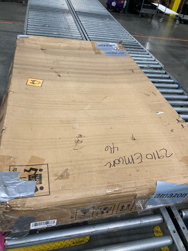 Photo 1 of ***WHITE VER NOT BROWN*** kepptory 48'' Dog Crate Furniture with Removable Divider & Storage Drawers, Wooden Double Dog Cage TV Stand with 2 Sliding Barn Doors, Multi-Functional Dog Crate End Table for Indoor use