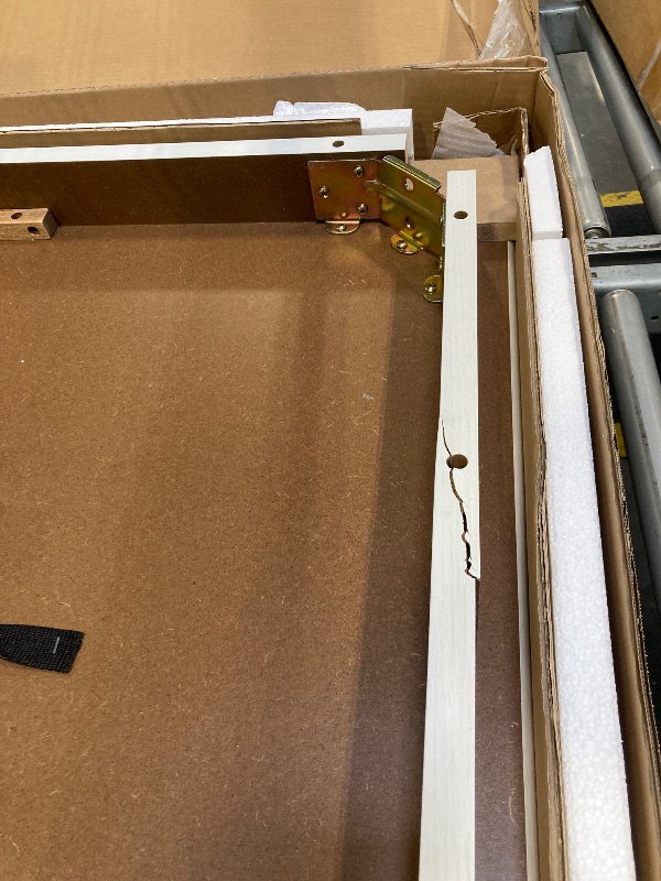 Photo 1 of **BROKEN**COLAMY Wooden Dining Table for 6, Rectangle 60 Inch Kitchen Table with Wood Legs, Farmhouse Dinner Table for Dining Room, White