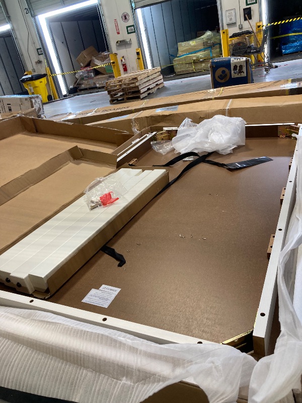 Photo 1 of **BROKEN**COLAMY Wooden Dining Table for 6, Rectangle 60 Inch Kitchen Table with Wood Legs, Farmhouse Dinner Table for Dining Room, White