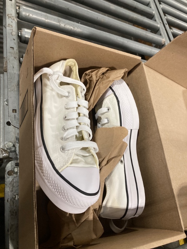 Photo 1 of *USED*
Converse Women's Lift Canvas Low Top Sneaker, White/Black/White, 8.5 M US