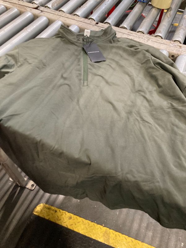 Photo 1 of ***CORRECT ITEM****MIER 1/4 Zip Pullover Mens Fleece Lined Long Sleeve Quick Dry Shirts for Golf Running Athletic Workout, Army Green, 2XL