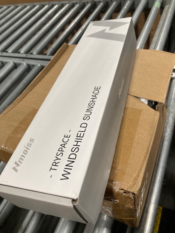 Photo 1 of [2025 Upgrade] Nmoiss Windshield Sun Shade Umbrella - [Vinyl Coating Heat Shield] Protect Car from Sun Rays & Heat Damage Keep Cool and Protect Interior, Spring Structure Edge Medium 56" L x 31" W