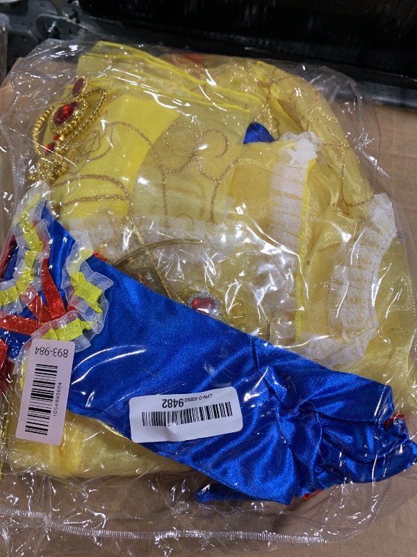 Photo 1 of *** UNKNOWN SIZE*** Latocos Girls Princess Dresses Costume Kids Toddler Princess Dress Up Clothes with Cape Bow Crown Headband Wand Gloves Halloween Cosplay Gift (100)