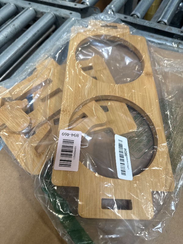 Photo 1 of ***STAND ONLY, NO BOWLS*** Jovrun Elevated Dog Bowls, Adjustable Raised Dog Bowl Stand for Small Size Dogs and Cats, 15°Tilted Elevated Cat Bowls, Durable Bamboo Dogs Feeder with 2 Stainless Steel Bowls and Non-Slip Feet