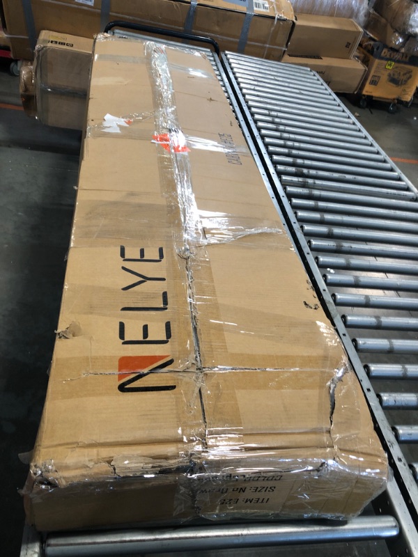 Photo 1 of  **** STOCK PHOTO 3 ******** ****** NO DRAWERS *******  NELYE Glass Door Storage Cabinet - 71" Tall File Bookcase with Adjustable Shelf, 5-Tier Freestanding Enclosed Cupboard-Style Bookshelf in Dark Walnut, 