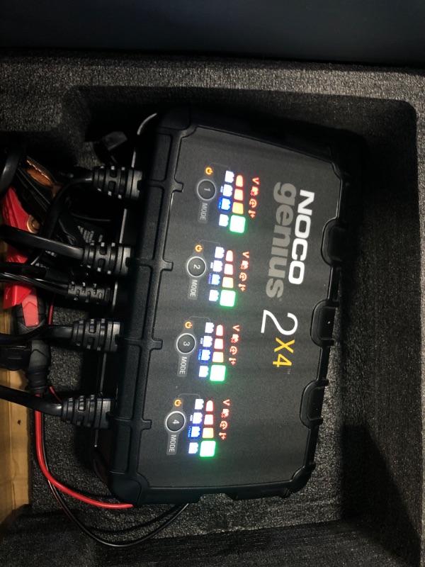 Photo 1 of ********  S/N NG1950X18X1124092663   ******** NOCO Genius GENPRO10X4: 4-Bank, 40A Onboard Battery Charger - 10A Per Bank, 12V Waterproof Marine Charger with Overcharge Protection & Temperature Compensation – for Lead-Acid & Lithium Batteries