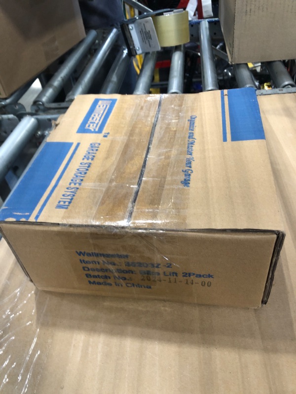 Photo 1 of ****** MISSING SCREWS ***** Wallmaster Ceiling Bike Mount Hanger, Bike Ceiling Lift Hoist, Bike Pulley System for Garage, Indoor Bicycle Hooks, 2 pack