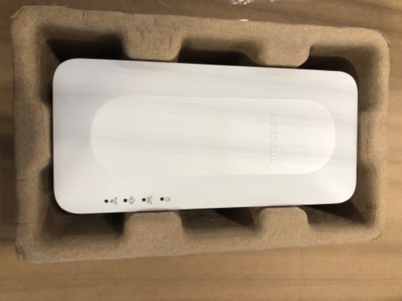 Photo 1 of ***** S/N 7RJ357D1D0B29  ********  NETGEAR WiFi 6 Mesh Range Extender (EAX15) - Add up to 1,500 sq. ft., 20 Devices with AX1800 Dual-Band Wireless Signal Booster & Repeater (up to 1.8 Gbps Speed), WPA3 Security, One WiFi Name