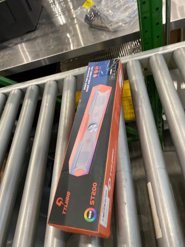 Photo 1 of *Minor Damaged* Computer Speakers for Pc Desktop with Clear Sound, Flowing LED PC Speaker for Computer Desktop Laptop Monitor, Bluetooth & USB Input - Pink